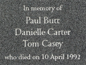 Memorial plaque